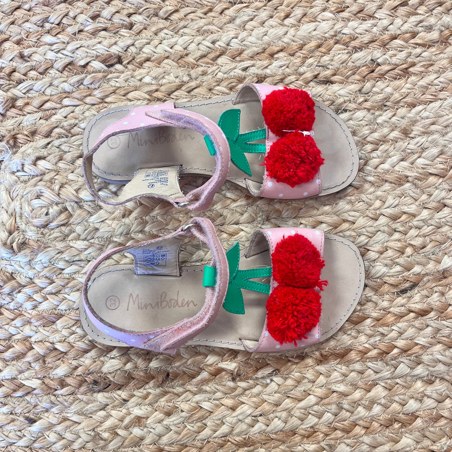 Cherry Velcro Sandals