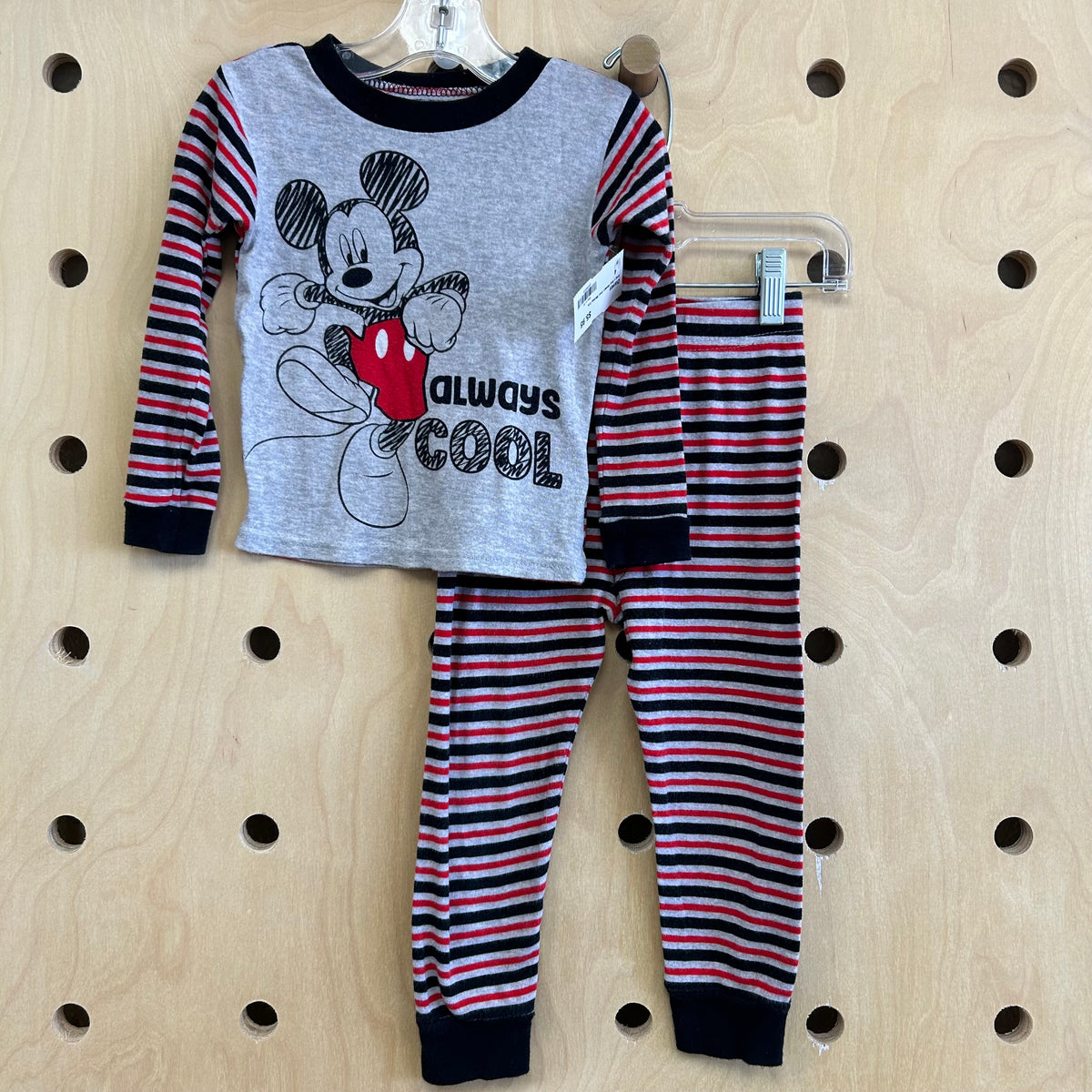 Grey+Red Always Cool Mickey PJs