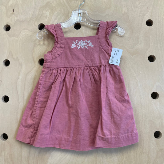 Pink Embroidered Dress