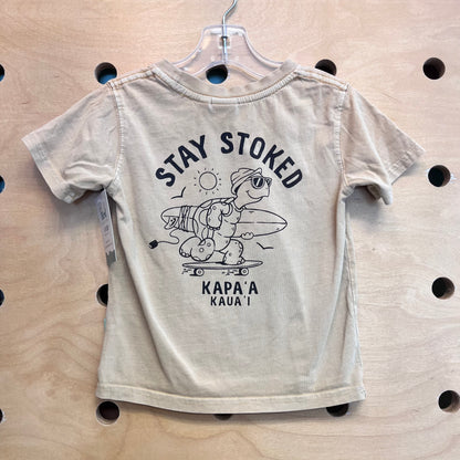Sandy 'Stay Stoked' Cotton Tee