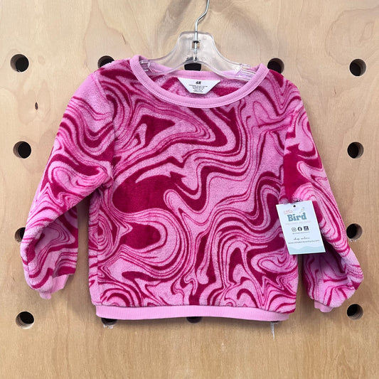 Pink Swirls Fleece Pullover