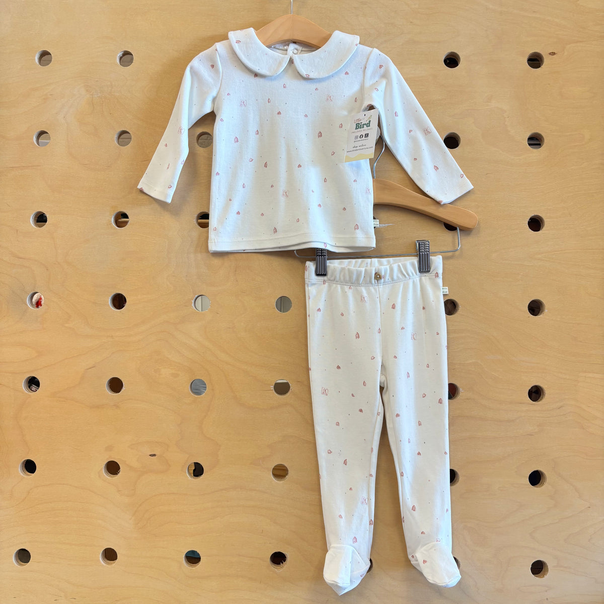 Cream & Pink House Organic Outfit NEW!