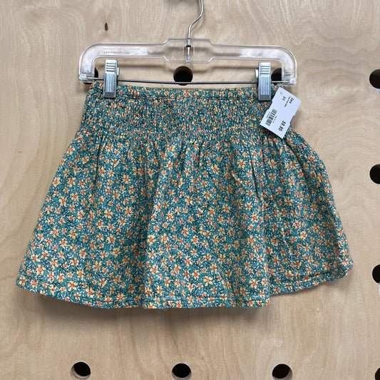 Teal Floral Skirt