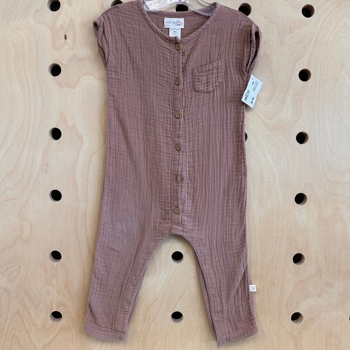 Brown Muslin Romper