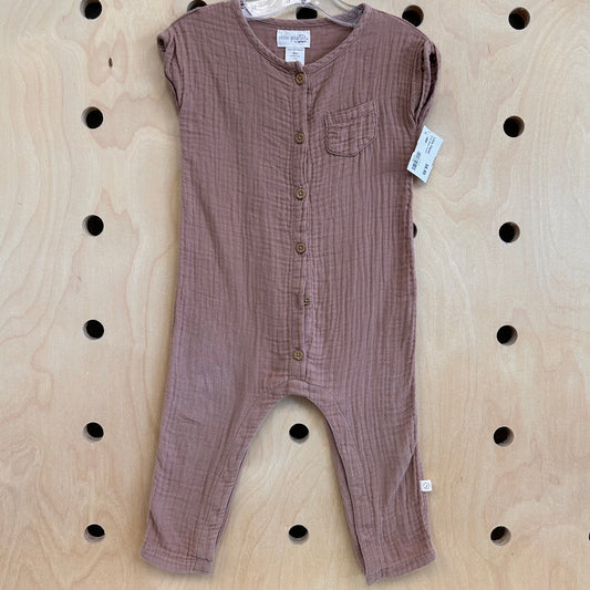 Brown Muslin Romper