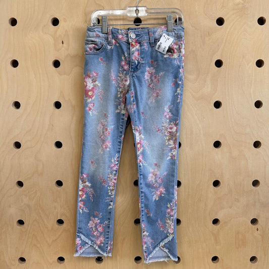 Denim Floral Jeans