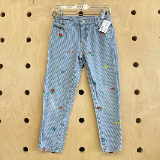Striped Floral Denim