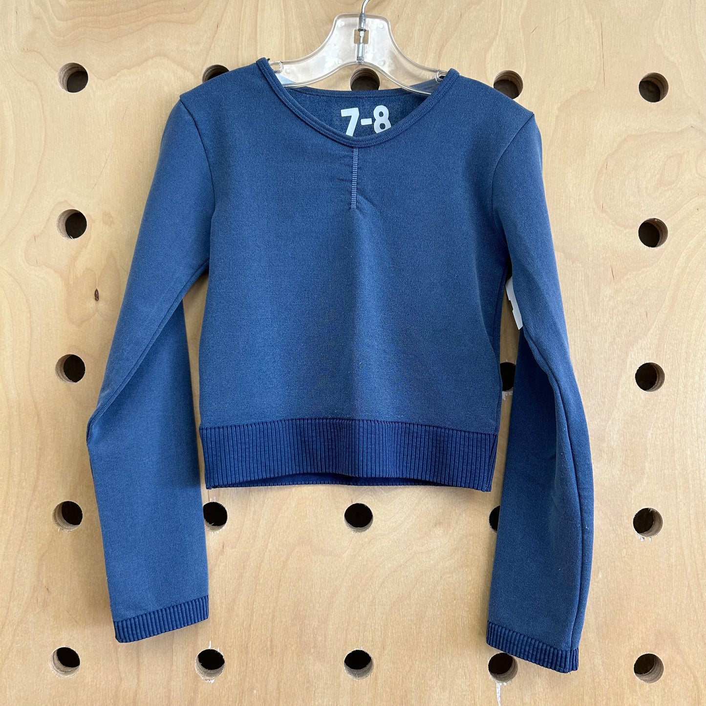 Blue LS Active Crop Top