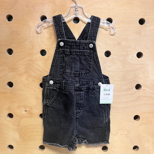 Black Denim Shortalls