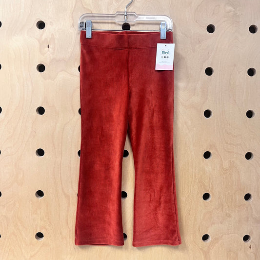 Rust Ribbed Fleece Leggings