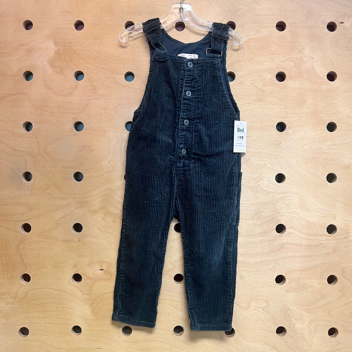 Green Ribbed Cord Overalls