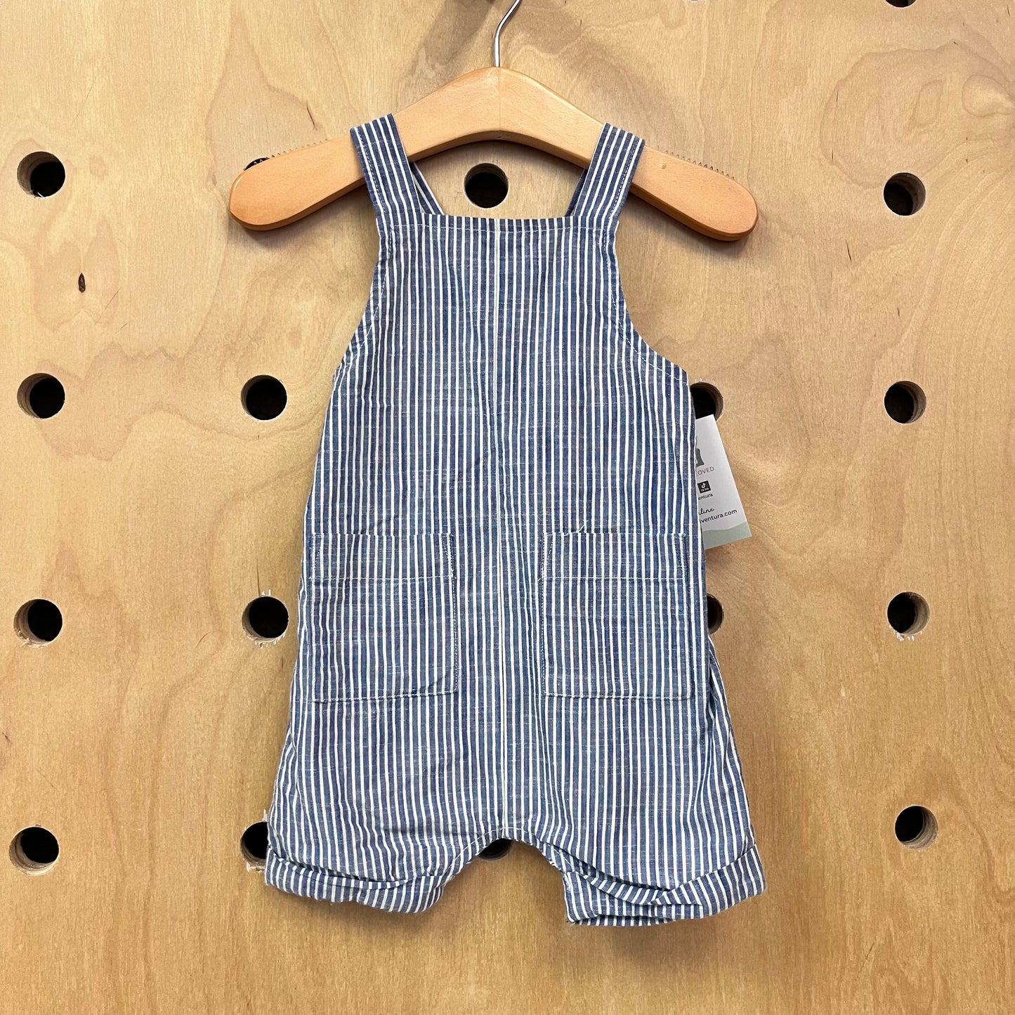 Railroad Stripe Shortalls