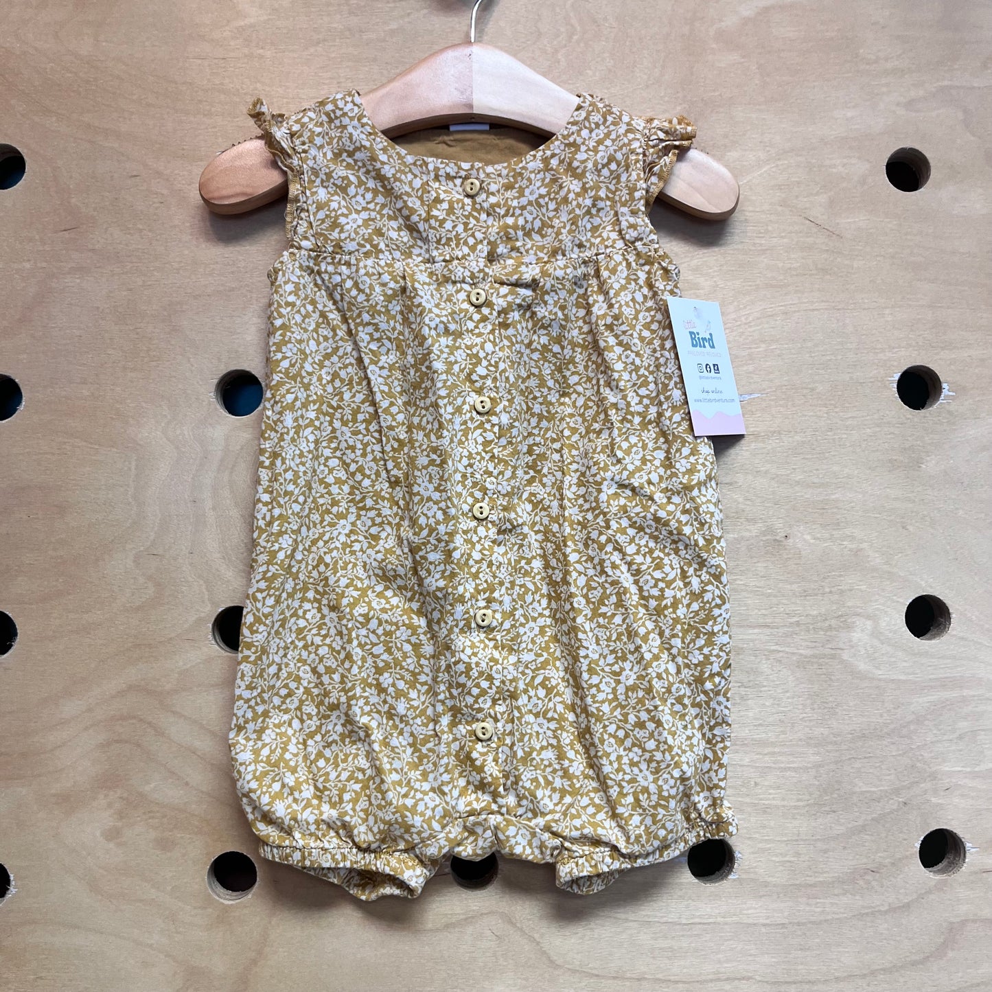 Organic Yellow/White Floral Romper
