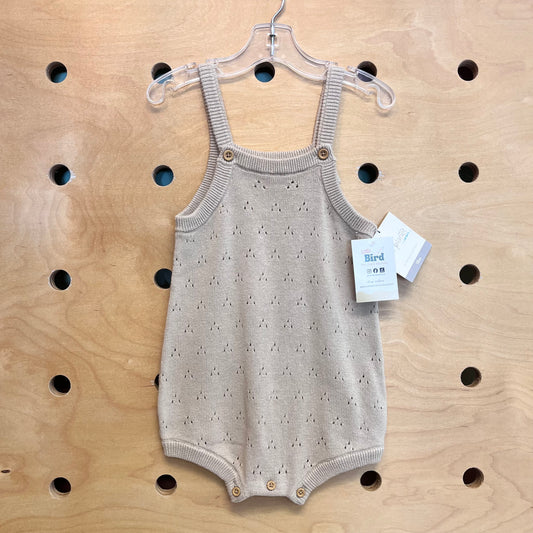 Beige Knit Pointelle Romper NEW!