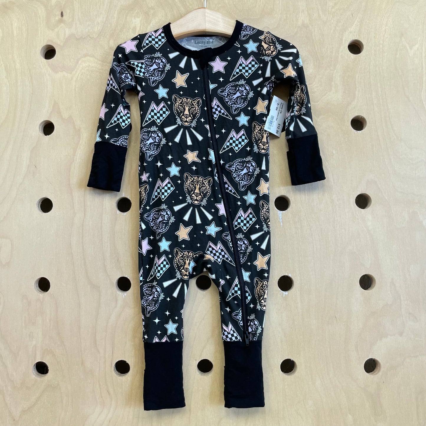Black Cool Cats Bamboo Zippy