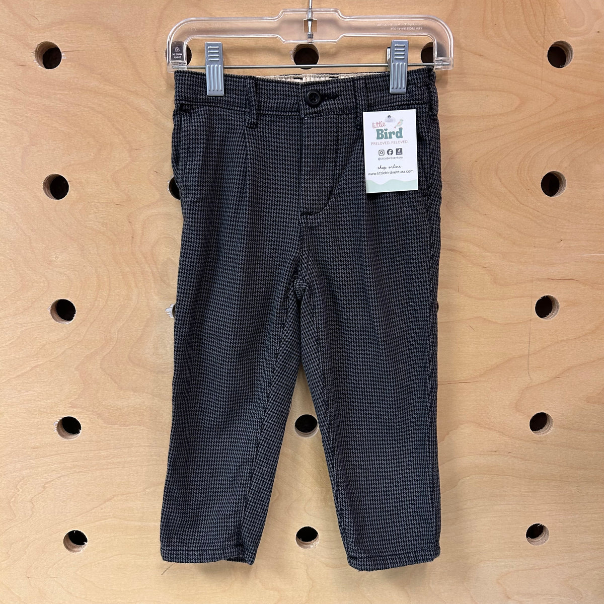 Grey Houndstooth Pants