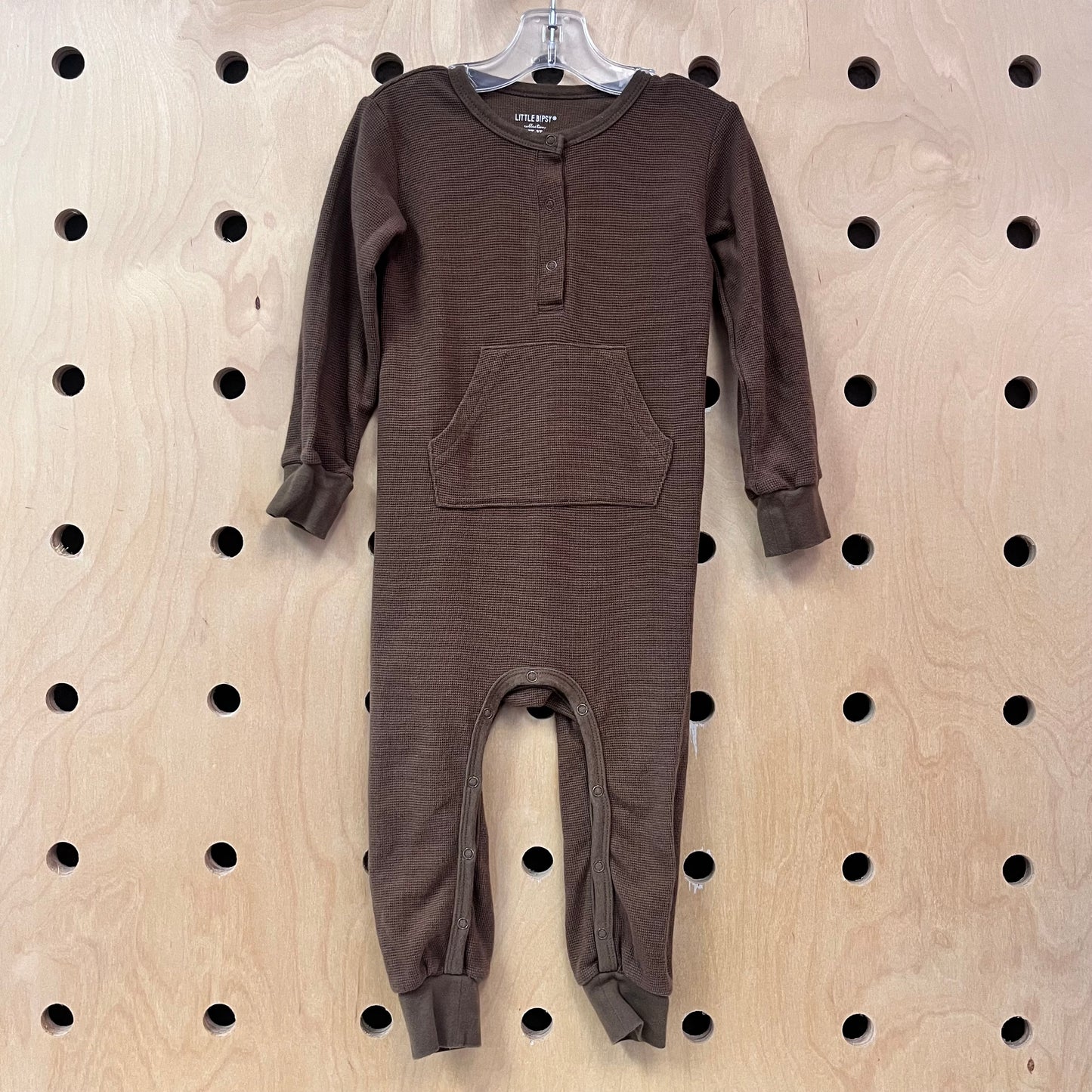 Brown Waffle Romper