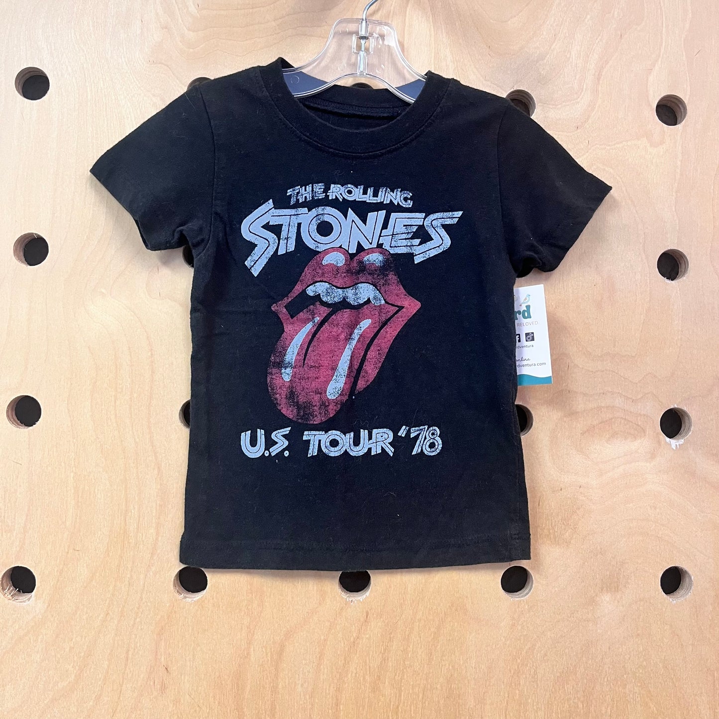 Black Rolling Stones Band Tee
