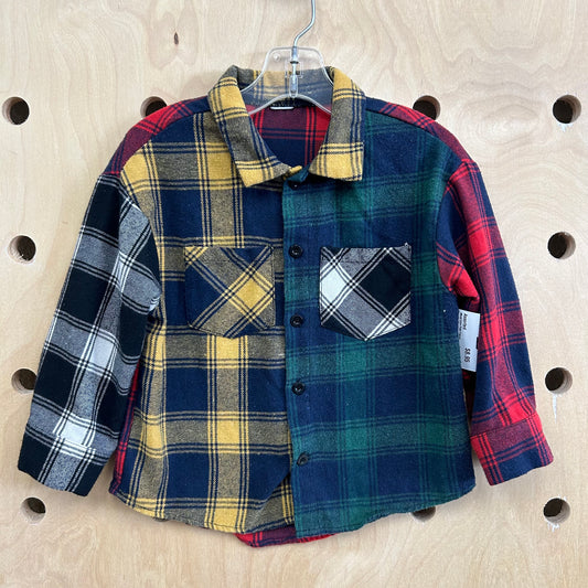 Mixed Color Plaid Flannel