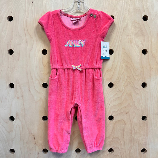 Pink Terry Rainbow Logo Romper