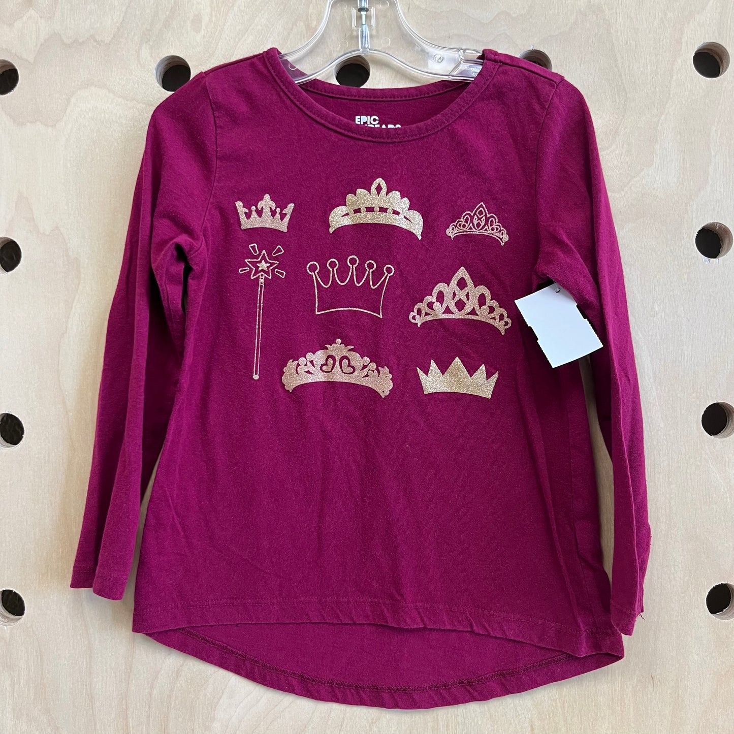 Burgundy & Gold Crown LS Tee