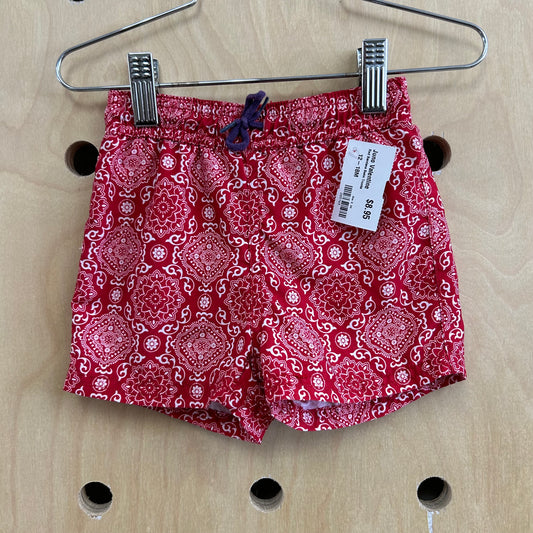 Red Bandana Swim Trunks