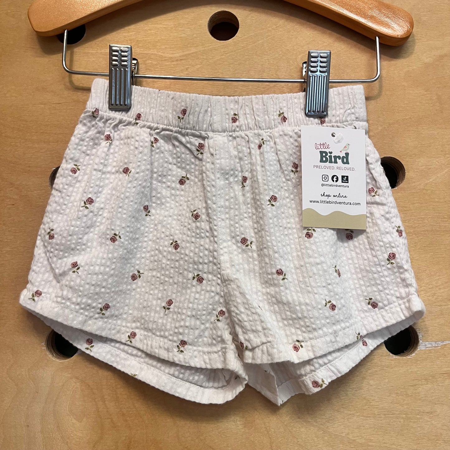 White Rose Seersucker Shorts