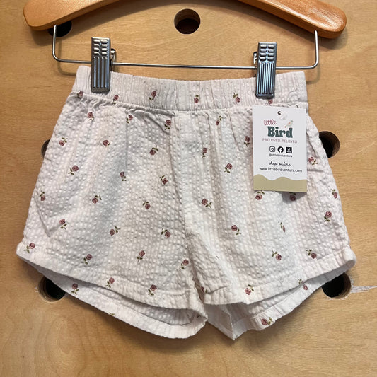 White Rose Seersucker Shorts
