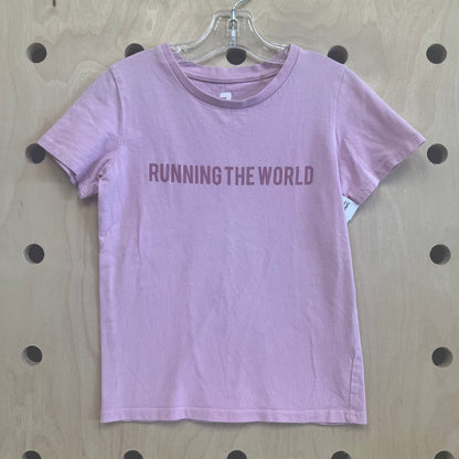 Pink Girls Running the World Tee