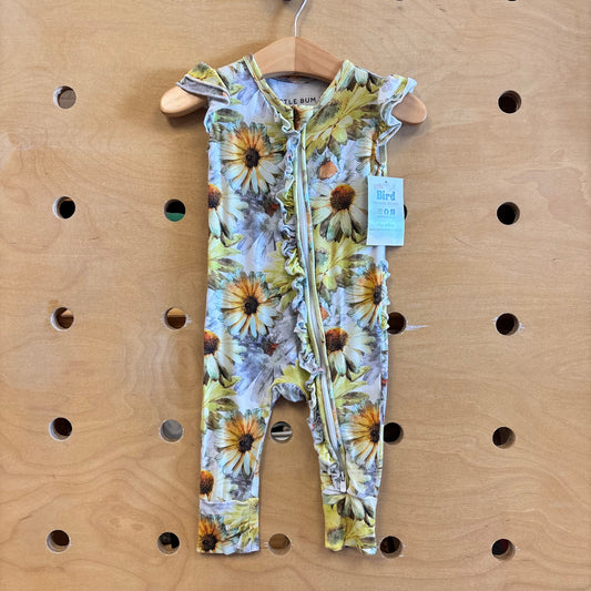 Yellow Floral Bamboo Zippy