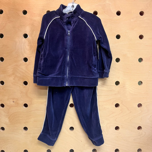 Navy Fleece Track Suit