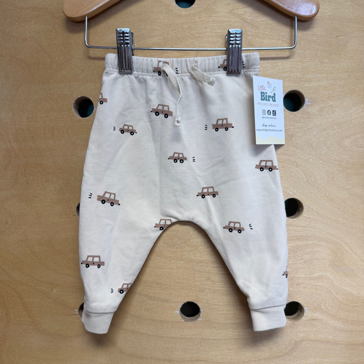 Cream Cars Organic Pants