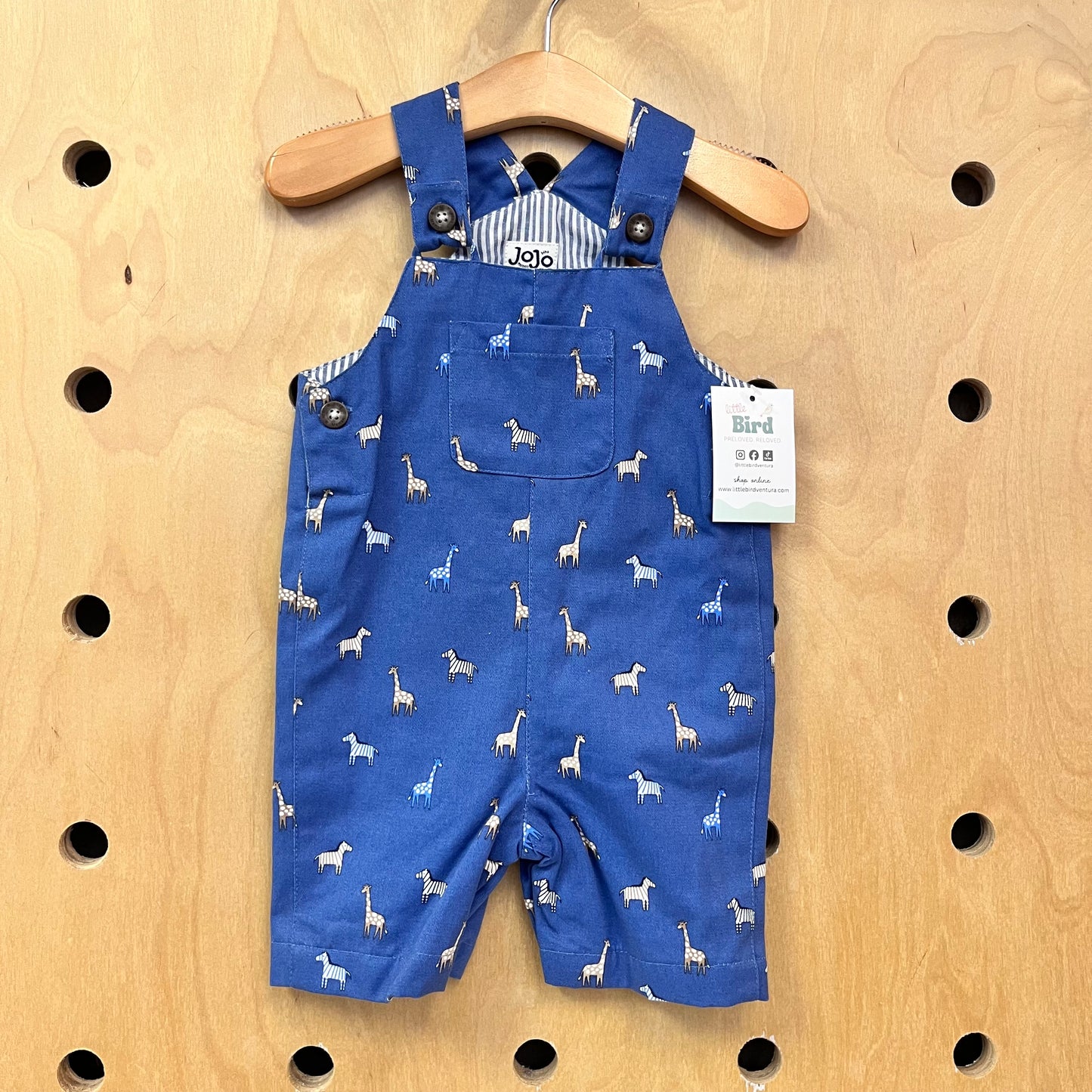 Navy Giraffes Overalls
