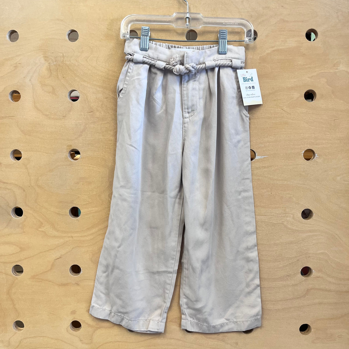 Tan Belted Wide Leg Pants