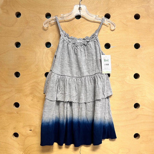 Grey/Blue Ombre Tiered Dress