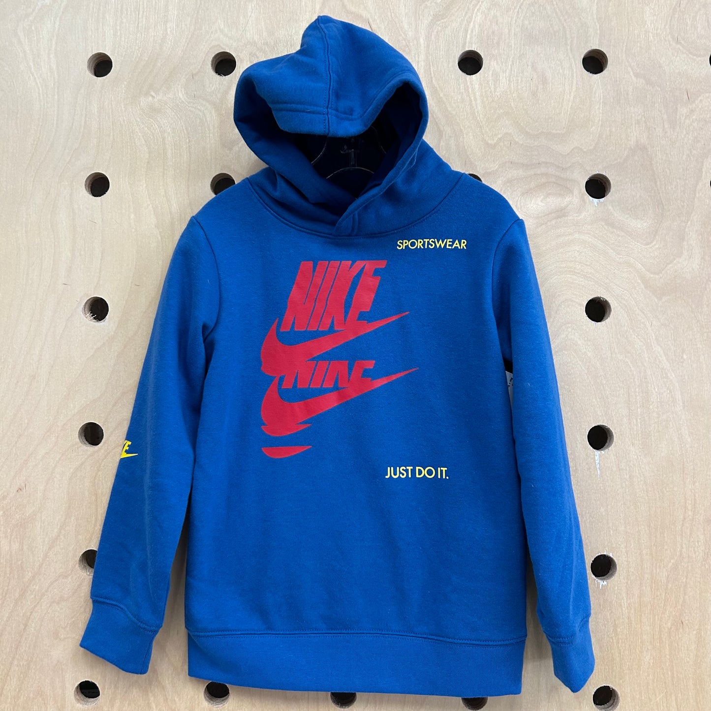 Blue + Red Logo Hoodie