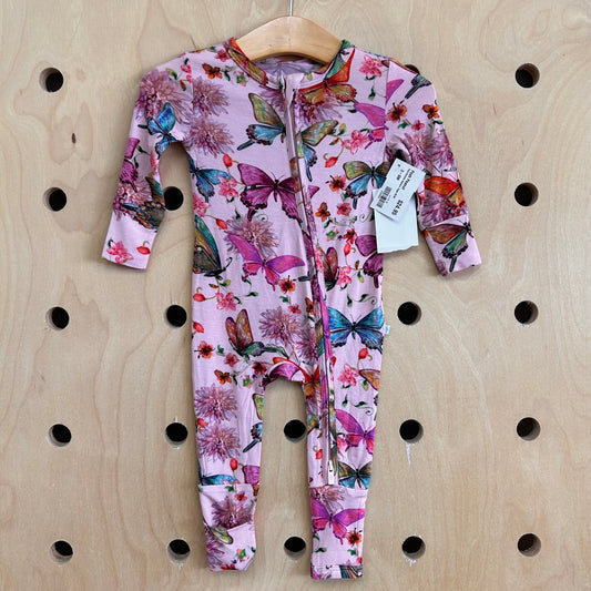 Pink Buttefly Bamboo Zippy NEW!