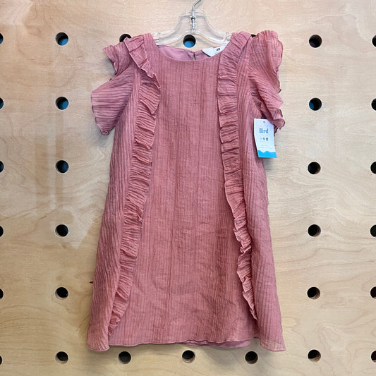 Pink Ruffle Chiffon Dress