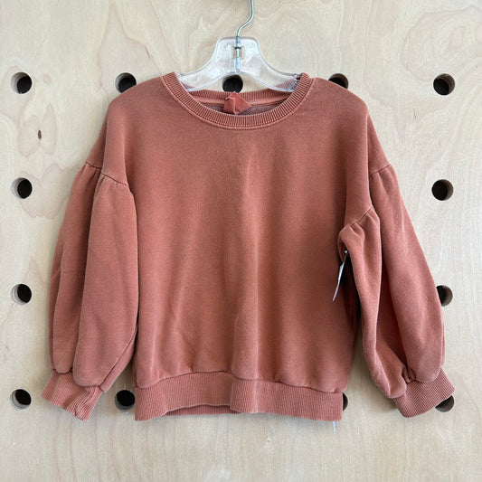 Brown Baloon Sleeve Sweatshirt