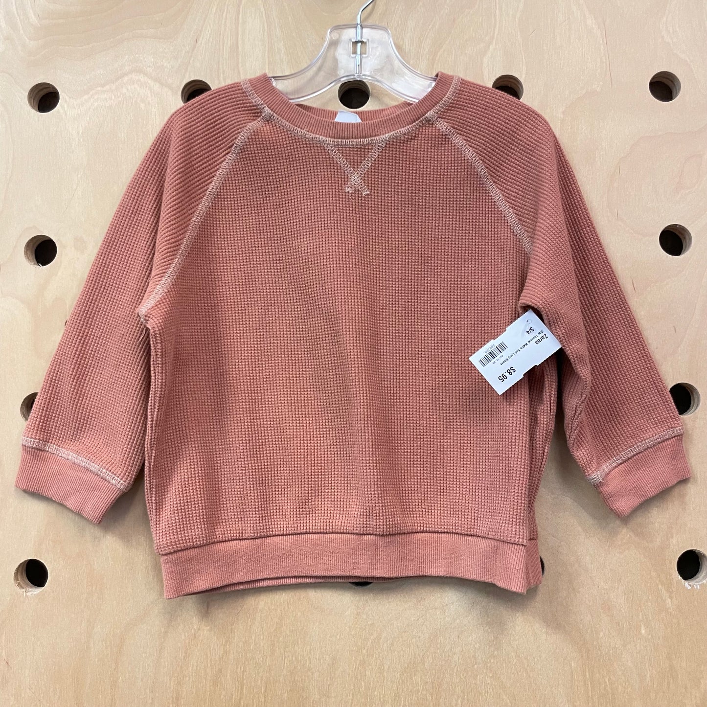 Clay Thermal Waffle Knit Long Sleeve