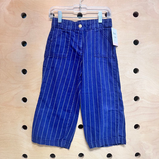 Navy/White Pinstripe Wide Pants