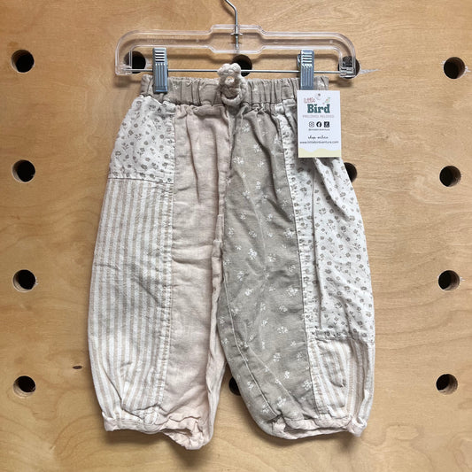 Patchwok Linen Floral Pants