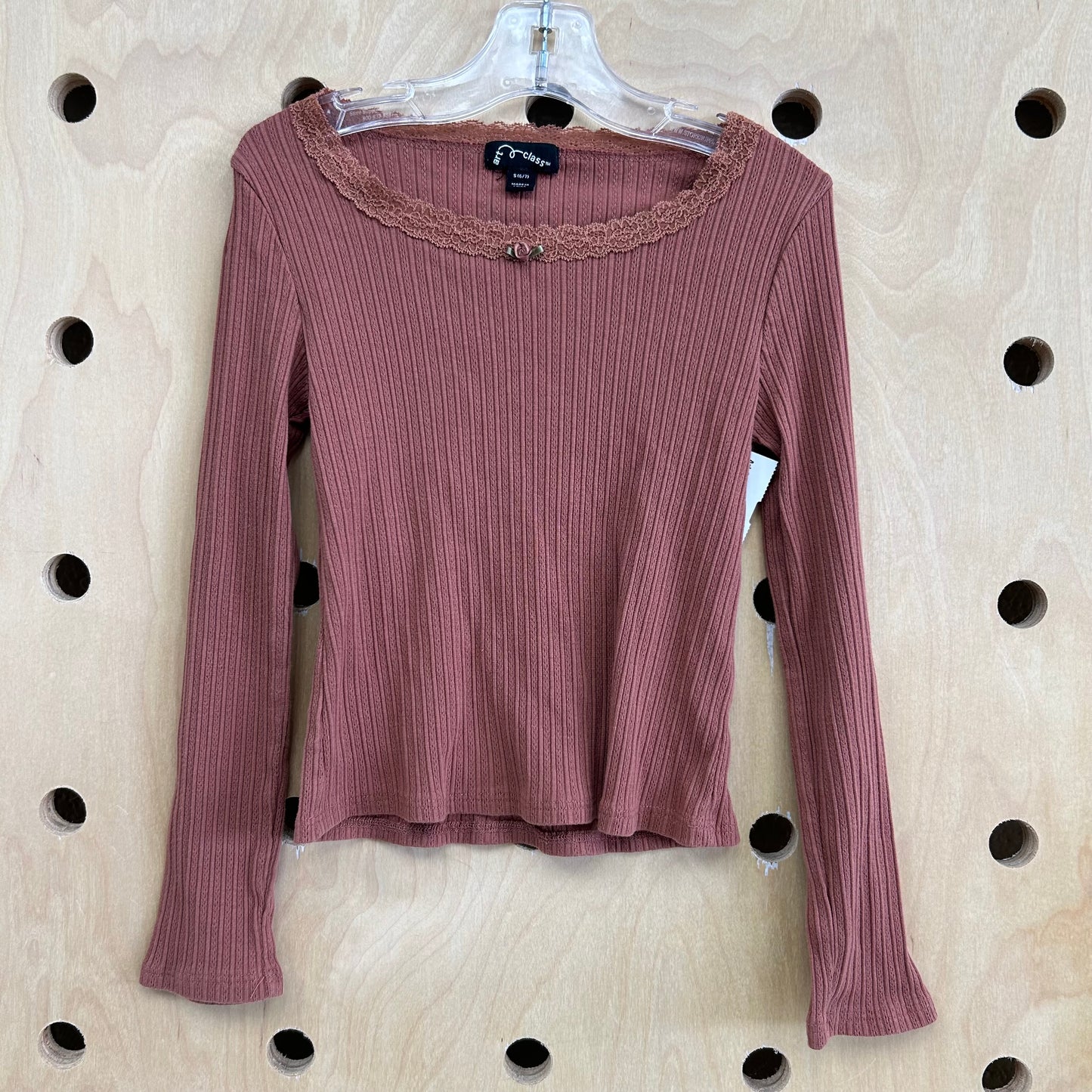 Rust Ribbed Top