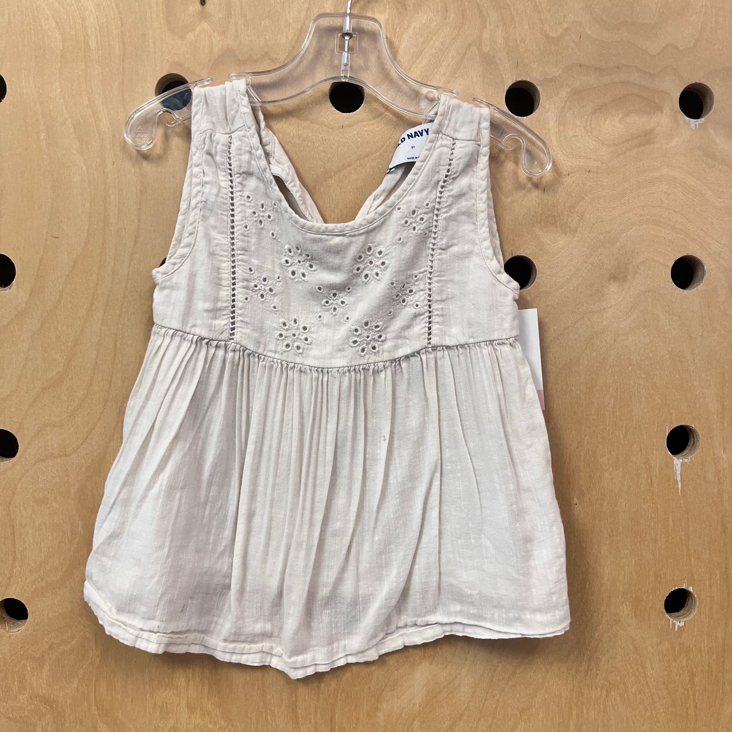 Cream Eyelet Tank