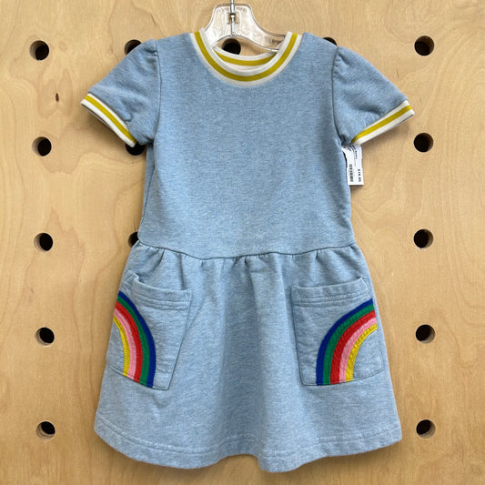 Blue Rainbow Pockets Dress