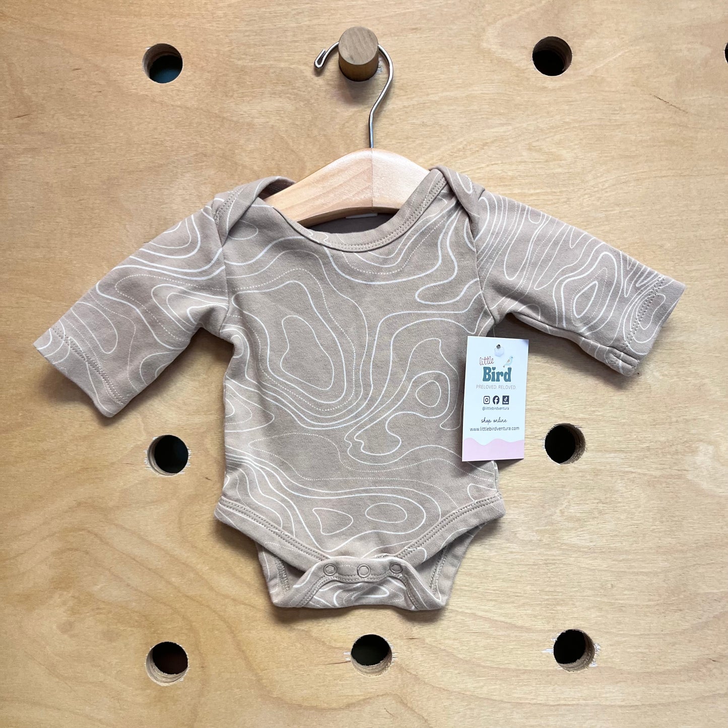 Organic Tan/White Swirls Bodysuit