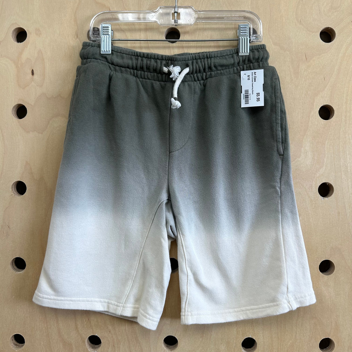 Green & Cream Drawstring Shorts