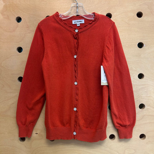 Orange Knit Cardigan