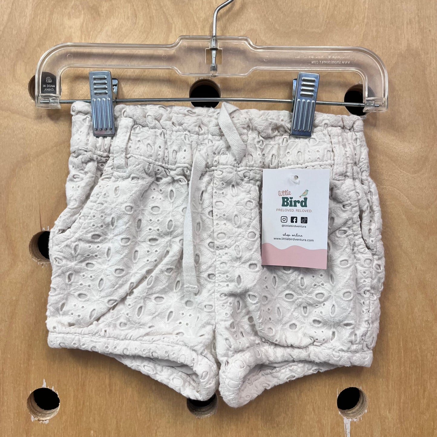 White Eyelet Shorts