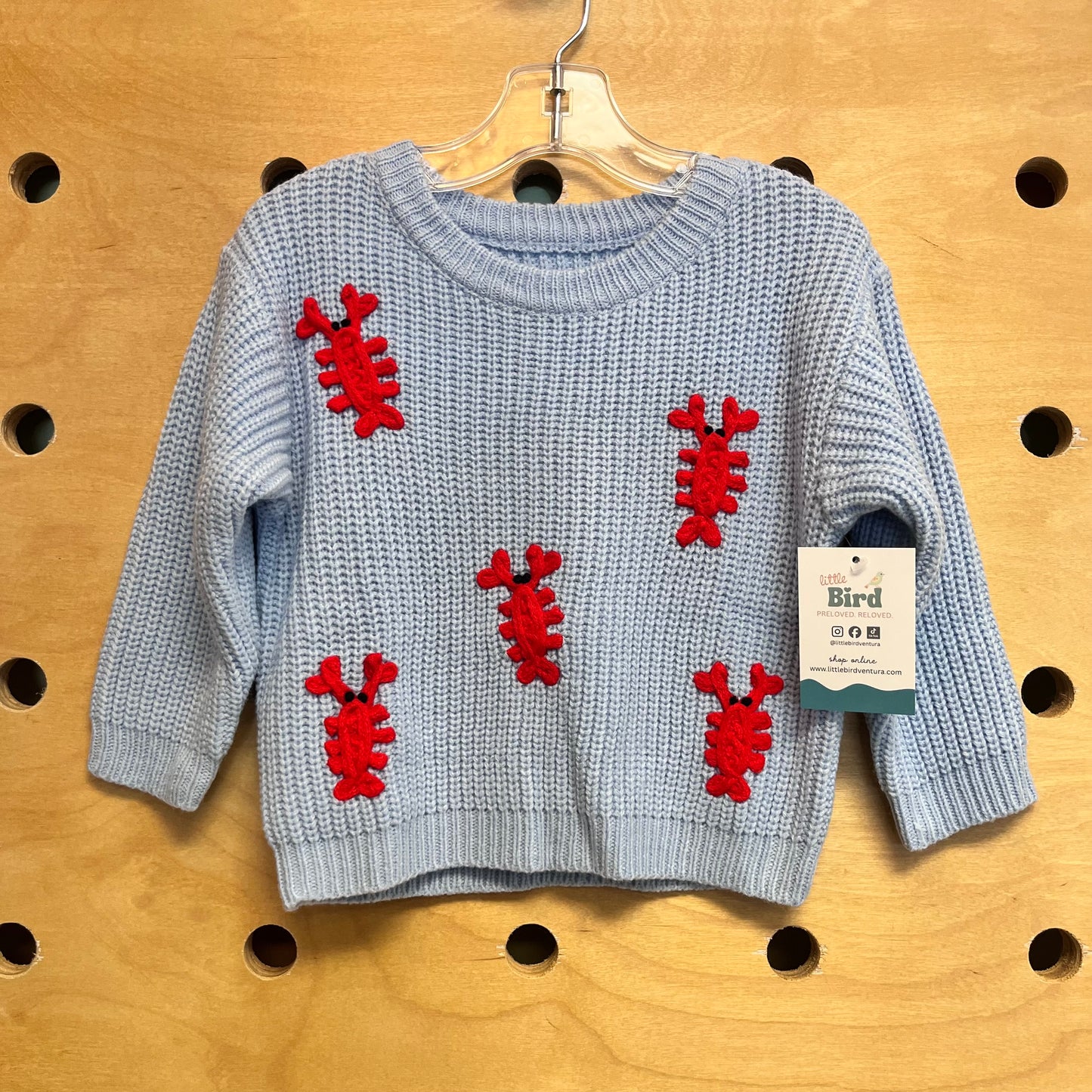 Blue & Red Lobsters Sweater